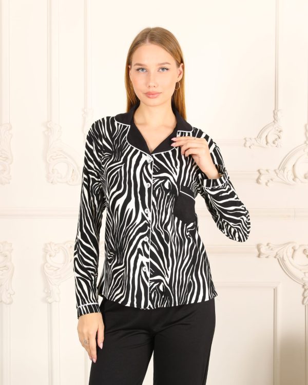 Zebra Desen Pijama Takımı