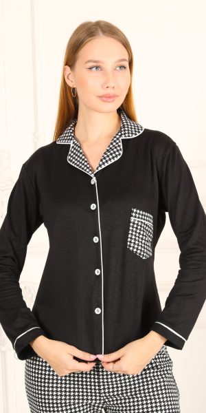 Kazayağı Desen Pijama Takımı