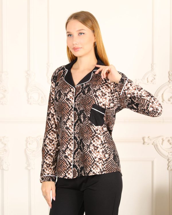 Leopar Desen Pijama Takımı